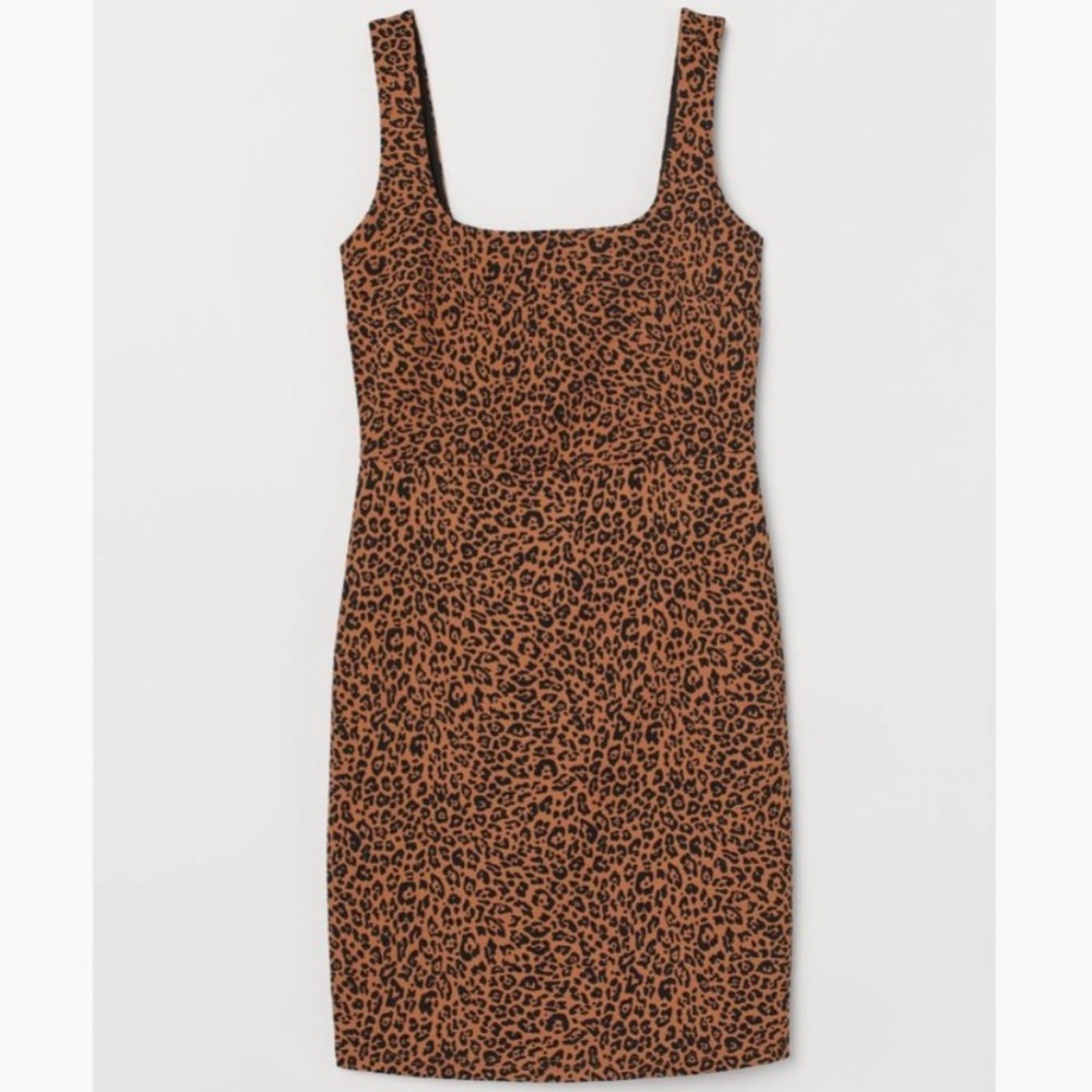 H&M Leopard Print Bodycon Mini Dress